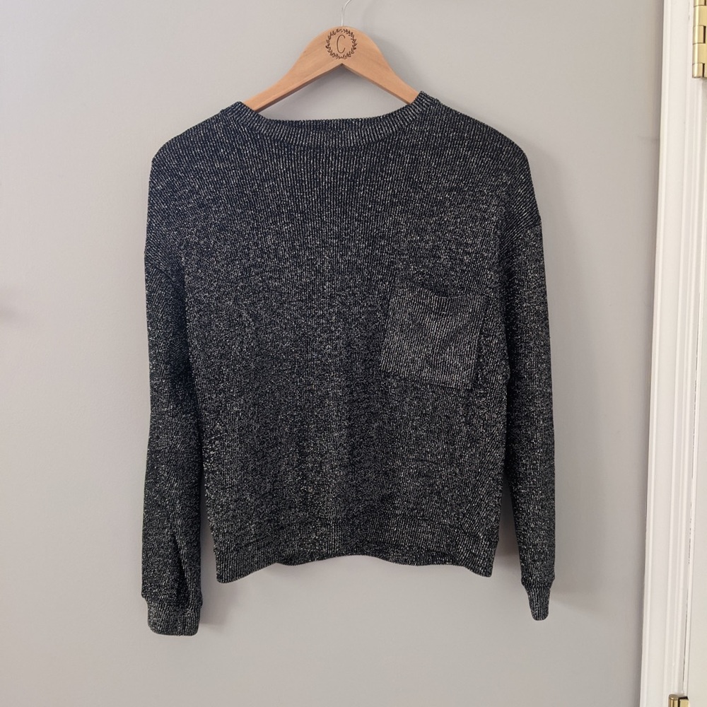 Vintage Grey/Silver Holiday Top, size S